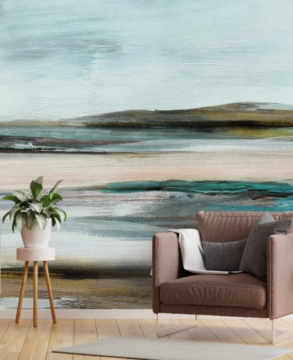 blue and green abstract wall mural blue and green abstract wall mural