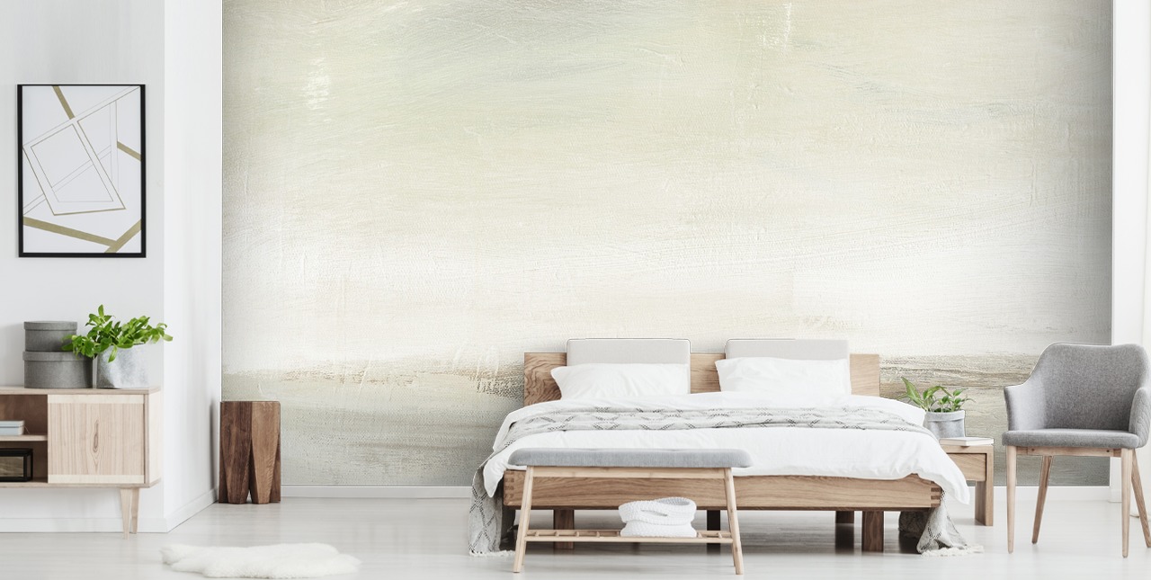 pale abstract wall mural