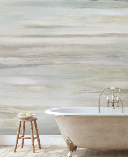 blå og grå abstrakt vægmaleri blå og grå abstrakt vægmaleri