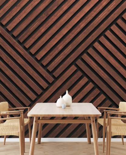 mønstret trelamell tapetveggmaleri mønstret trelamell tapetveggmaleri