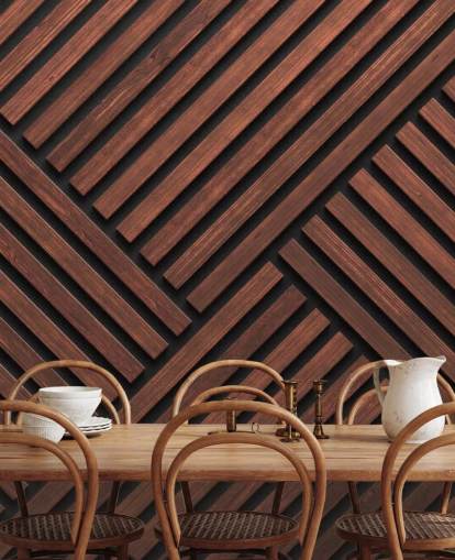 mural de papel de parede de ripas de madeira estampado mural de papel de parede de ripas de madeira estampado