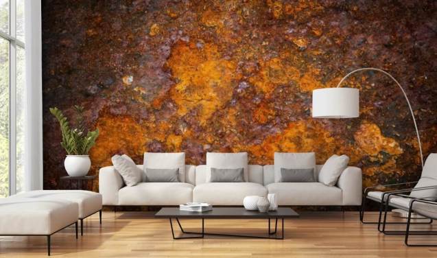 Metal & Rust Effect Wallpaper | Wallsauce UK