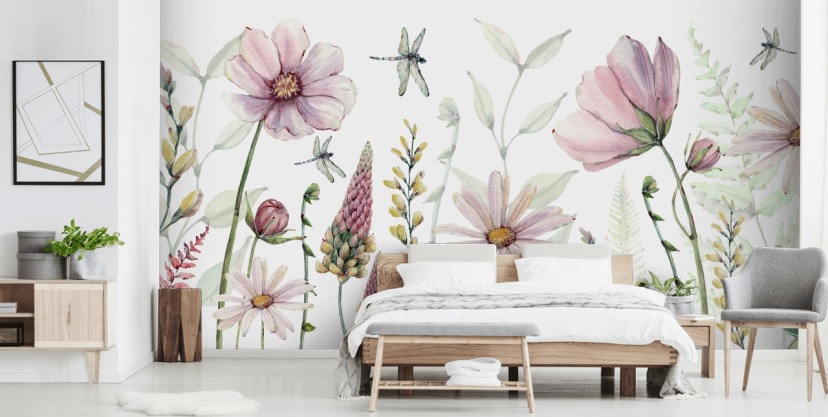 Floral Wallpaper and Flower Wall Murals | Wallsauce US