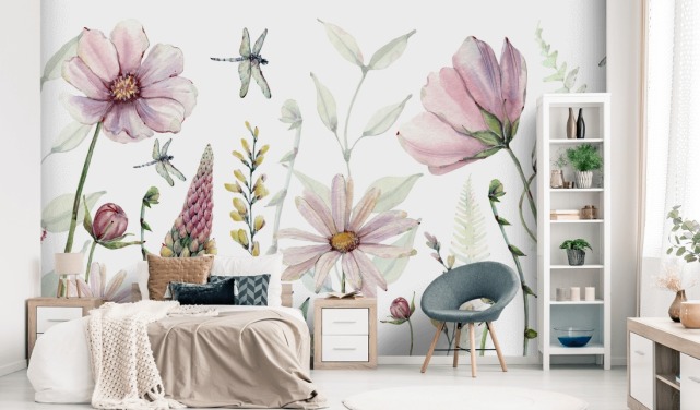 Bedroom Wallpaper & Wall Mural | Wallsauce UK