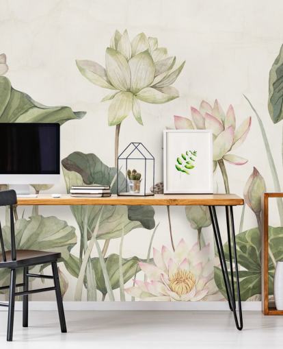 delicate water lilies wall mural delicate water lilies wall mural