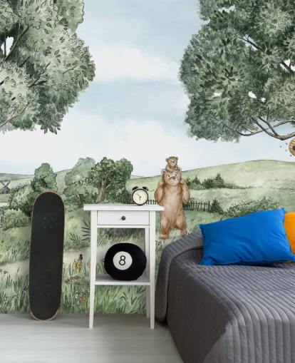 Bears & Bees Wall Mural Bears & Bees Wall Mural