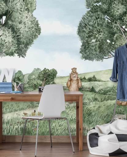 Bears & Bees Wall Mural  Bears & Bees Wall Mural