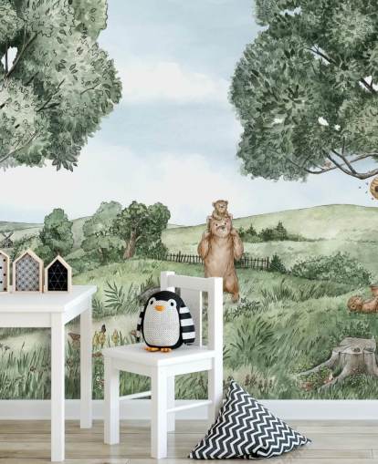 Bears & Bees Wall Mural Bears & Bees Wall Mural