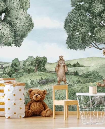 Bears & Bees Wall Mural Bears & Bees Wall Mural