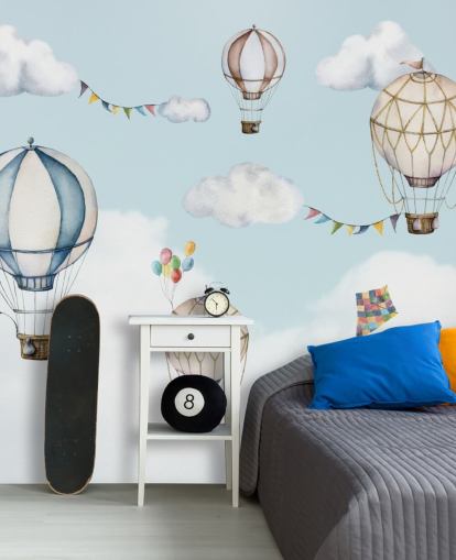 cute hot air balloon wallpaper mural cute hot air balloon wallpaper mural