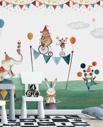 cute circus wallpaper mural cute circus wallpaper mural