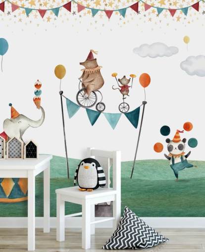 cute circus wallpaper mural cute circus wallpaper mural