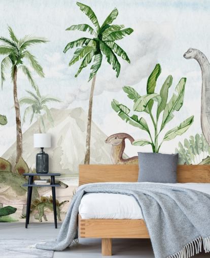 cute dinosaur wallpaper mural called Dino Joy by Oliver Robins for children's bedrooms and playrooms cute dinosaur wallpaper mural called Dino Joy by Oliver Robins for children's bedrooms and playrooms