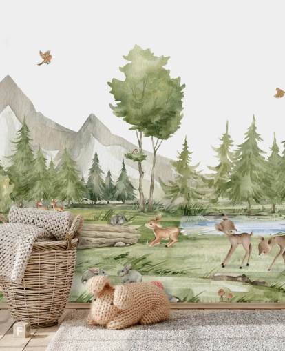 cute woodland animal wallpaper mural cute woodland animal wallpaper mural