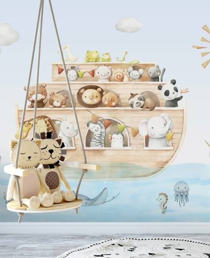noahs ark animal wallpaper mural noahs ark animal wallpaper mural
