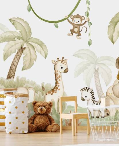 cute safari animal wallpaper mural cute safari animal wallpaper mural