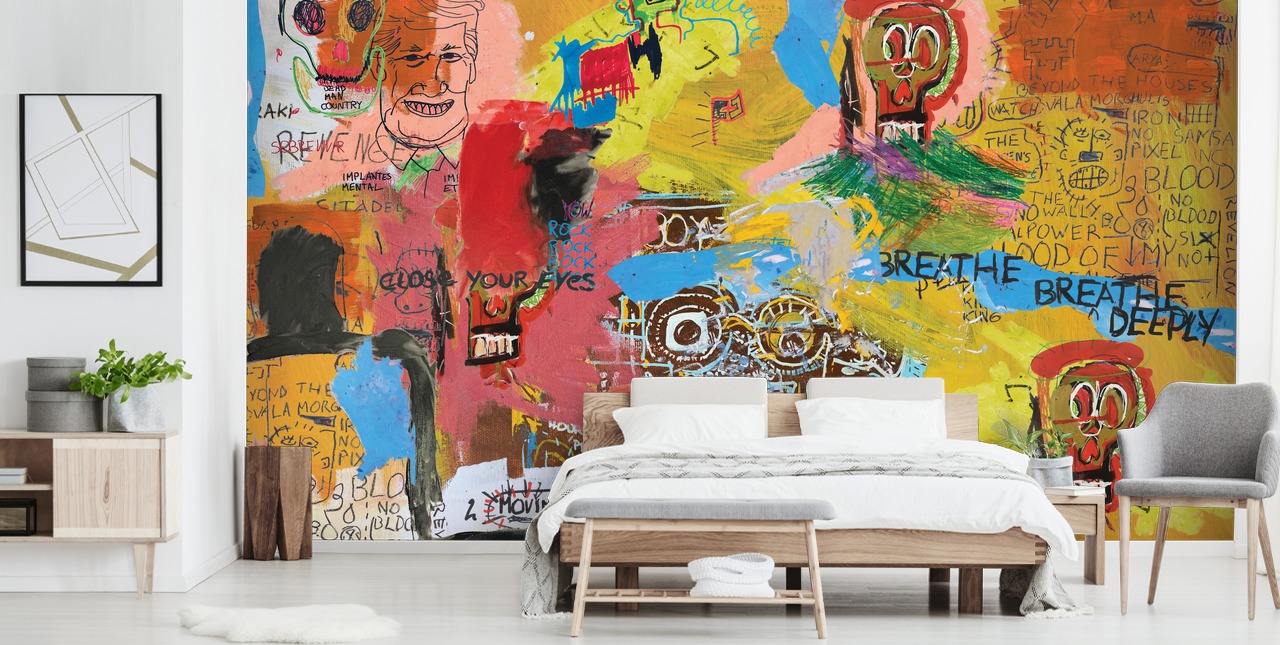mural abstrato de grafite