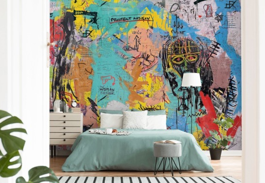 colourful graffiti wallpaper mural