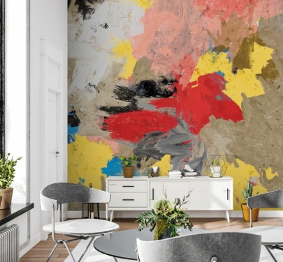 mural de pared abstracto colorido