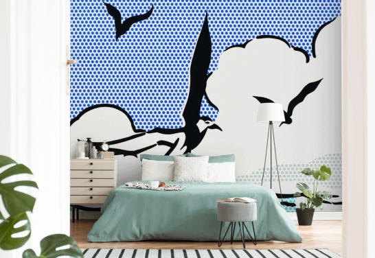 pop art måge vægmaleri