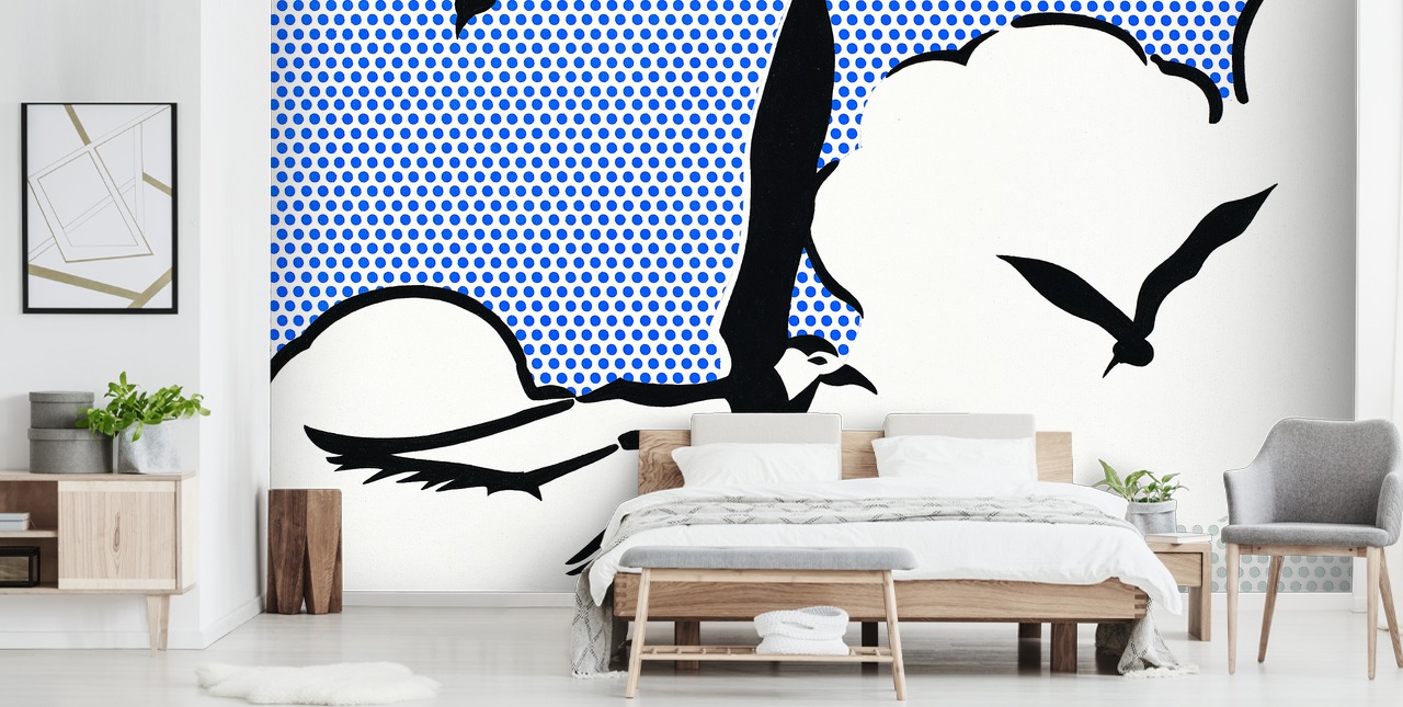 pop art måge vægmaleri
