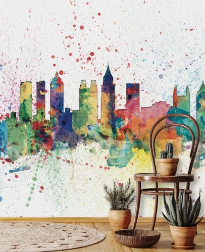 atlanta georgia skyline wall mural atlanta georgia skyline wall mural