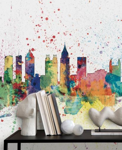 atlanta georgia skyline wall mural atlanta georgia skyline wall mural