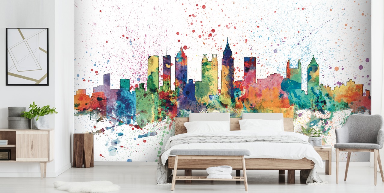 atlanta georgia skyline wall mural