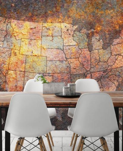 rust effect usa map wall mural called USA Map On Rust by Michael Tompsett for bedrooms rust effect usa map wall mural called USA Map On Rust by Michael Tompsett for bedrooms