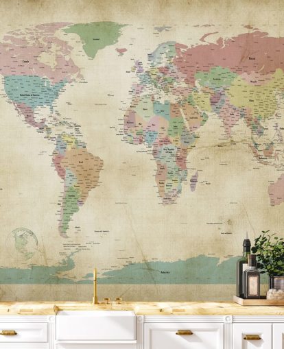 world map wall mural with cities world map wall mural with cities
