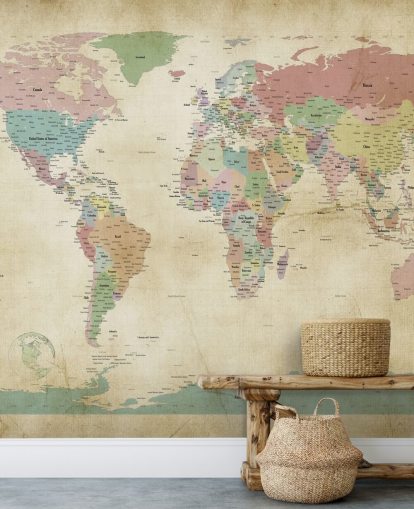 world map wall mural with cities world map wall mural with cities