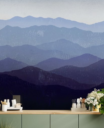 papel de parede de montanha azul e roxo papel de parede de montanha azul e roxo