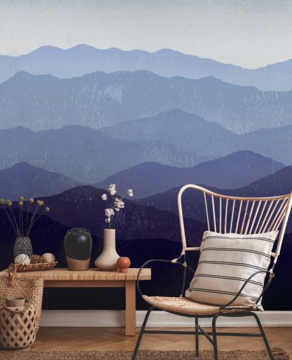 blauw en paars bergbehang blauw en paars bergbehang