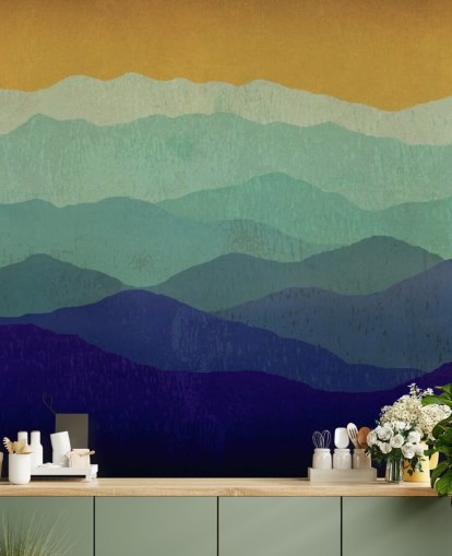 blue and mustard mountains wallpaper blue and mustard mountains wallpaper