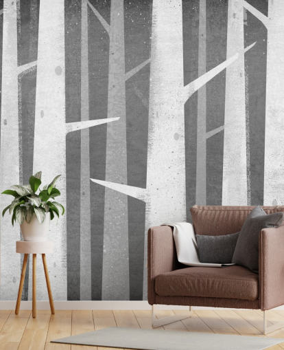 Carta da parati Birch Winter Woods Carta da parati Birch Winter Woods