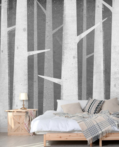 Papel de parede Birch Winter Woods Papel de parede Birch Winter Woods