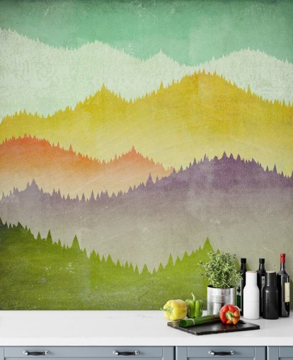 papel pintado montañas coloridas papel pintado montañas coloridas