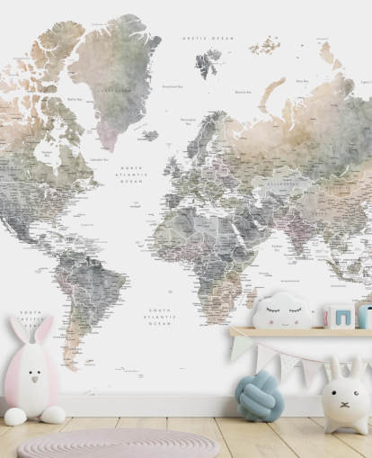 world map with cities in stone tones world map with cities in stone tones