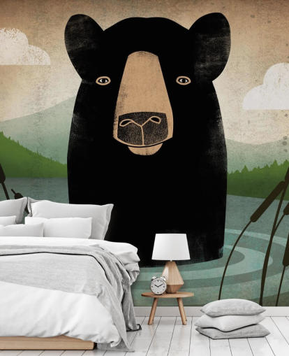 Papel Pintado Oso Negro Papel Pintado Oso Negro