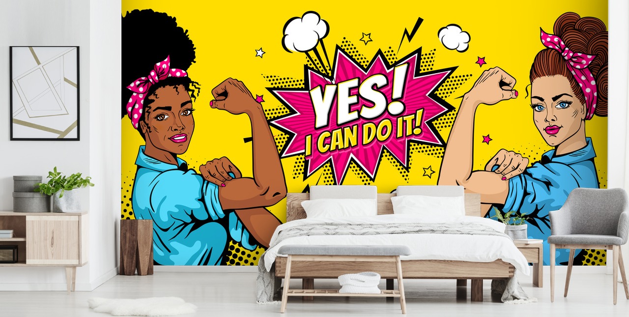 Ja! Pop-Art-Wandbild „I Can Do It“ mit zwei starken Frauen