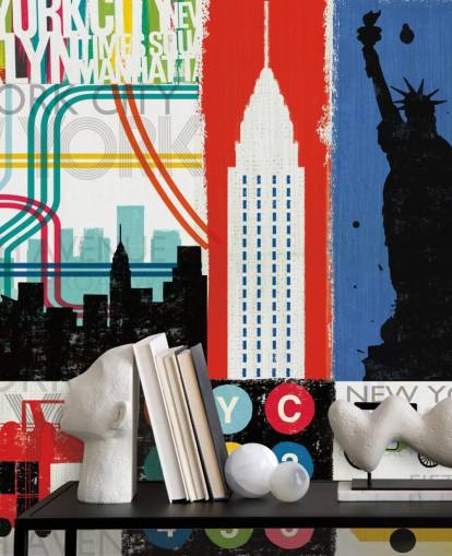New York Mural Wallpaper New York Mural Wallpaper