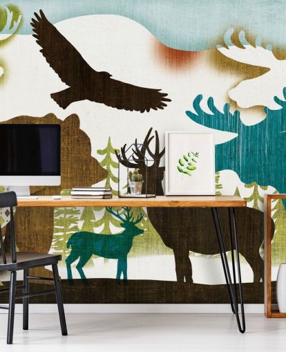 Mountain Animals Behang Mountain Animals Behang