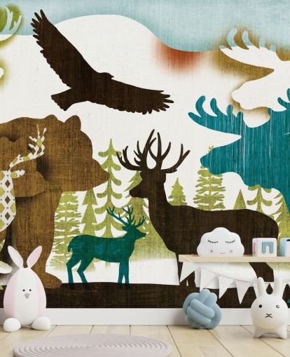 Mountain Animals Behang Mountain Animals Behang