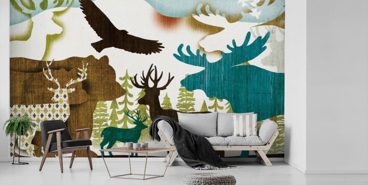 Bergtiere Tapete