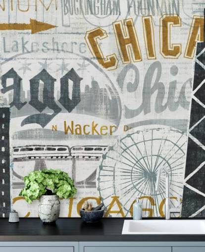 Abstrakt Chicago City Baggrund Abstrakt Chicago City Baggrund