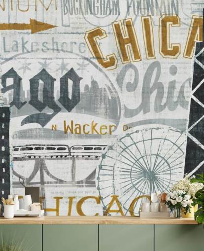 Papier Peint Abstrait Chicago Papier Peint Abstrait Chicago