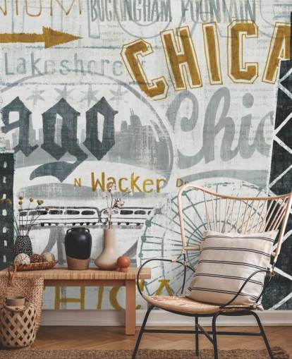 Abstrakt Chicago City Bakgrund Abstrakt Chicago City Bakgrund