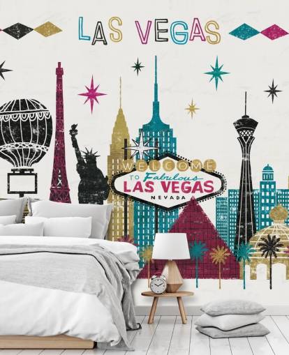 Senf, Burgund, Blaugrün und Schwarz Zusammenfassung der Las Vegas-Tapete Senf, Burgund, Blaugrün und Schwarz Zusammenfassung der Las Vegas-Tapete