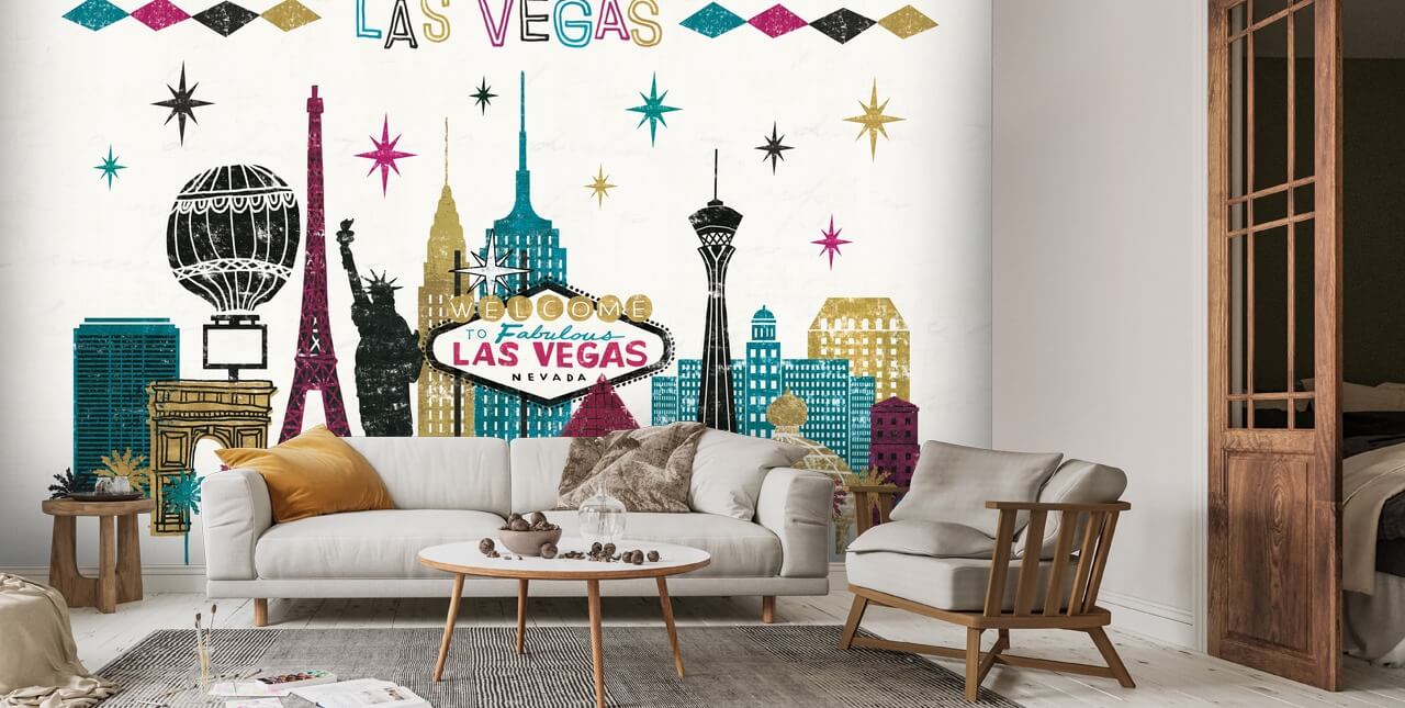 Décoration murale Skyline de Vegas Wallsauce FR