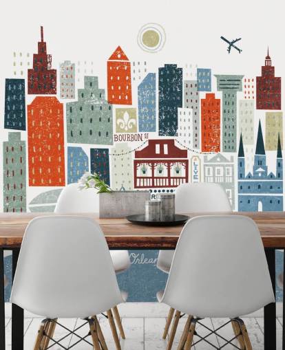 blue and red abstract cityscape of new orleans wallpaper blue and red abstract cityscape of new orleans wallpaper